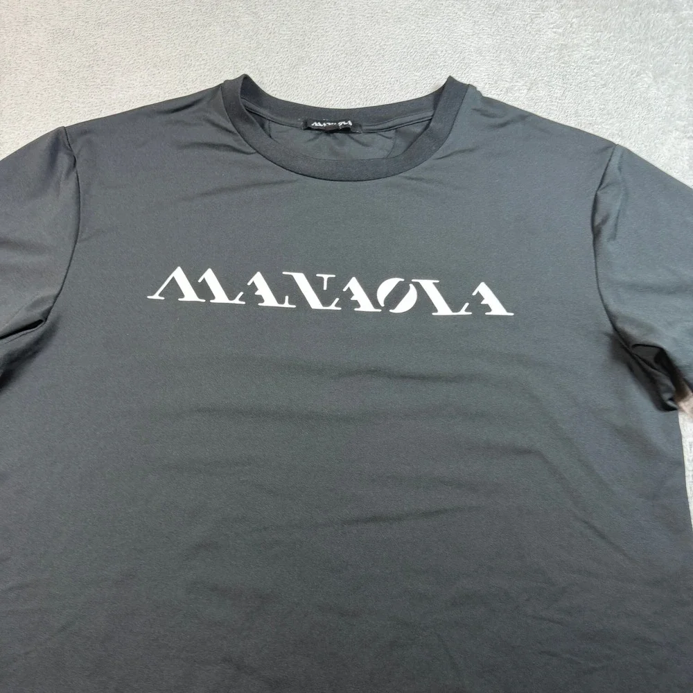 Manaola T-Shirt Mens XS Black Team Graphic Short Sleeve Curved Hem